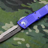 Microtech Combat Troodon OTF Knife- Double Edge-  Purple Handle- Bronze Blade 142-13 PU