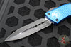 Microtech Combat Troodon OTF Knife- Double Edge- Blue With Black Plain Edge Blade 142-1 BL