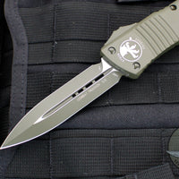 Microtech Combat Troodon OTF Knife- Double Edge- CERAKOTED OD Green Handle- Cerakote OD Green Plain Edge Blade 142-1 COD