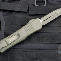 Microtech Combat Troodon OTF Knife- Double Edge- CERAKOTED OD Green Handle- Cerakote OD Green Plain Edge Blade 142-1 COD