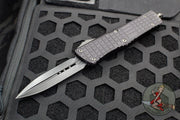 Microtech Combat Troodon OTF Knife- Delta -Shadow- Double Edge- Black Frag Handle-Black DLC Blade- HW Nickel Boron Internals 142-1CT-DSH