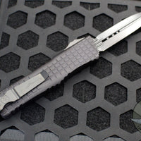 Microtech Combat Troodon OTF Knife- Delta -Shadow- Double Edge- Black Frag Handle-Black DLC Blade- HW Nickel Boron Internals 142-1CT-DSH