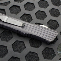 Microtech Combat Troodon OTF Knife- Delta -Shadow- Double Edge- Black Frag Handle-Black DLC Blade- HW Nickel Boron Internals 142-1CT-DSH