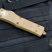 Microtech Combat Troodon CERAKOTED Tan- Double Edge Tan Plain Edge Blade 142-1 CTA