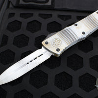 Microtech Combat Troodon OTF Knife- Sandtrooper- Double Edge- Battle White Handle- Battle White Blade 142-1 SAD