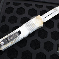 Microtech Combat Troodon OTF Knife- Sandtrooper- Double Edge- Battle White Handle- Battle White Blade 142-1 SAD