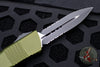 Microtech Combat Troodon OD Green Double Edge Part Serrated Black Blade 142-2 OD