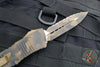 Microtech Combat Troodon OTF Knife- Double Edge- Coyote Camo Finished Handle- Full Serrated Coyote Camo Blade 142-3 CCS