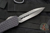 Microtech Combat Troodon Delta Double Edge Frag Shadow Full Serrated Black OTF with Black DLC HW Nickel Boron Internals 142-3CT-DSH