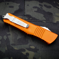 Microtech Combat Troodon Orange Double Edge OTF with Part Serrated Satin Blade 142-5 OR