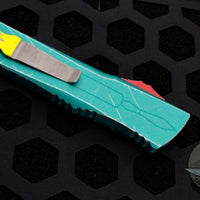 Microtech Bounty Hunter Combat Troodon (OTF) Out the Front Knife- Tanto Edge Full Serrated Blade 144-12 BH