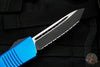 Microtech Combat Troodon Blue Tanto Edge Black Full Serrated Blade 144-3 BL