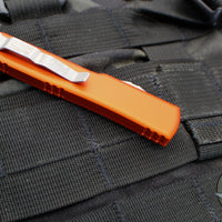 Microtech UTX-70 OTF Knife- Double Edge- Orange Handle- Apocalyptic Blade 147-10 APOR