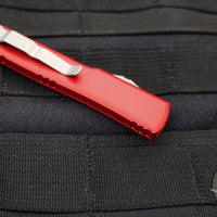 Microtech UTX-70 OTF Knife- Double Edge- Red Handle- Apocalyptic Blade 147-10 APRD