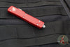 Microtech UTX-70 OTF Knife- Double Edge- Red Handle- Apocalyptic Blade 147-10 APRD