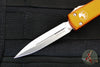 Microtech UTX-70 OTF Knife- Double Edge- Orange Handle- Stonewash Blade 147-10 OR