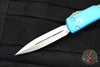 Microtech UTX-70 OTF Knife- Double Edge- Turquoise Handle With Stonewash Blade 147-10 TQ