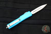 Microtech UTX-70 OTF Knife- Double Edge- Turquoise Handle With Stonewash Blade 147-10 TQ