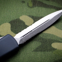 Microtech UTX-70 Black Double Edge (OTF) Stonewash Part Serrated Blade 147-11