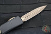 Microtech UTX-70 OTF Knife- Double Edge-Black Handle- Bronzed Apocalyptic Blade 147-13 AP