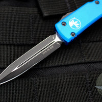 Microtech UTX-70 Blue Double Edge (OTF) Black Blade 147-1 BL