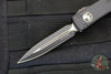 Microtech UTX-70 OTF Knife- Double Edge- Tactical- Black Handle- Black Plain Edge Blade 147-1 T