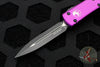 Microtech UTX-70 OTF Knife- Double Edge- Violet Handle With Black Blade 147-1 VI