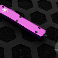 Microtech UTX-70 OTF Knife- Double Edge- Violet Handle With Black Blade 147-1 VI