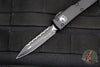 Microtech UTX-70 OTF Knife- Double Edge- Tactical- Black Handle- Black Full Serrated Edge Blade 147-3 T
