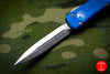 Microtech UTX-70 OTF Knife- Double Edge- Blue Handle- Satin Blade 147-4 BL