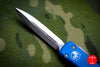 Microtech UTX-70 OTF Knife- Double Edge- Blue Handle- Satin Blade 147-4 BL