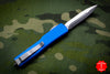 Microtech UTX-70 OTF Knife- Double Edge- Blue Handle- Satin Blade 147-4 BL