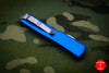 Microtech UTX-70 OTF Knife- Double Edge- Blue Handle- Satin Blade 147-4 BL