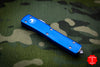 Microtech UTX-70 OTF Knife- Double Edge- Blue Handle- Satin Blade 147-4 BL