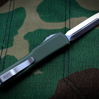 Microtech UTX-70 OD Green Double Edge (OTF) Satin Blade 147-4 OD