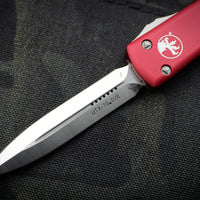 Microtech UTX-70 OTF Knife- Double Edge- Red Handle- Satin Blade 147-4 RD