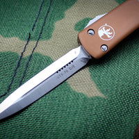 Microtech UTX-70 Tan Double Edge (OTF) Satin Blade 147-4 TA