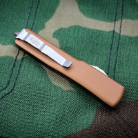 Microtech UTX-70 Tan Double Edge (OTF) Satin Blade 147-4 TA