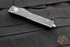 Microtech UTX-70 OTF Knife- Double Edge- Distressed Black Handle- Double Full Serrated Apocalyptic Blade 147-D12 DBK