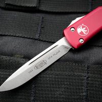 Microtech UTX-70 Red Single Edge (OTF) Stonewash Blade 148-10 RD