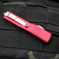 Microtech UTX-70 Red Single Edge (OTF) Stonewash Blade 148-10 RD