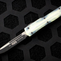 Microtech UTX-70 Single Edge OTF Jade Green G-10 Handle Top Black 148-1 GTJGS