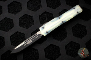 Microtech UTX-70 Single Edge OTF Jade Green G-10 Handle Top Black 148-1 GTJGS