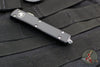 Microtech UTX-70 OTF Knife- Tanto Edge- Black Handle- Stonewash Full Serrated Blade 149-12