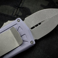 Microtech Exocet Gray Wallet Money Clip Double Edge Out The Front (OTF) Apocalyptic Blade 157-10 APGY