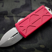 Microtech Exocet Red Wallet Money Clip Double Edge Out The Front (OTF) Stonewash Blade 157-10 RD
