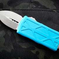 Microtech Exocet Turquoise Wallet Money Clip Double Edge Out The Front (OTF) Stonewash Blade 157-10 TQ