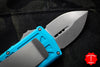 Microtech Exocet Turquoise Wallet Money Clip Double Edge Out The Front (OTF) Stonewash Blade 157-10 TQ
