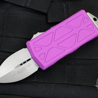 Microtech Exocet Violet Wallet Money Clip Double Edge Out The Front (OTF) Stonewash Blade 157-10 VI