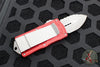 Microtech Exocet OTF Wallet Money Clip- Double Edge- Red Handle- Apocalyptic Full Serrated Blade 157-12 APRD